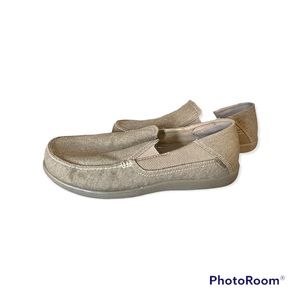 Men’s canvas slip on loafers by CROCS.